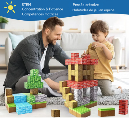 Et si ton enfant construisait SON monde pixelisé... sans écran ? 🎮✨