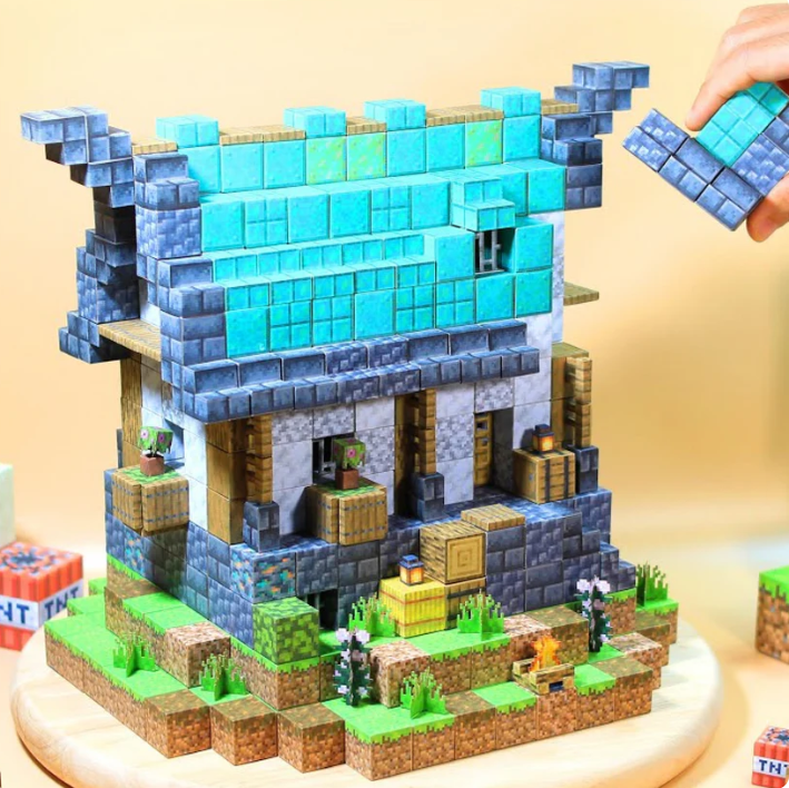 Et si ton enfant construisait SON monde pixelisé... sans écran ? 🎮✨