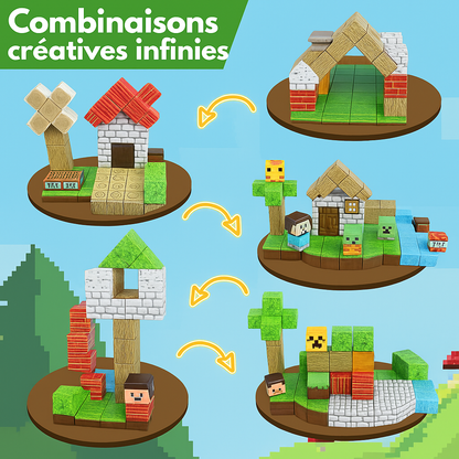 Et si ton enfant construisait SON monde pixelisé... sans écran ? 🎮✨ - Pack Découverte